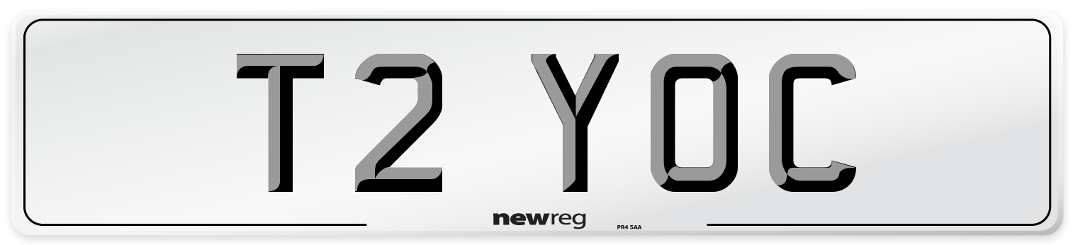 T2 YOC Number Plate from New Reg